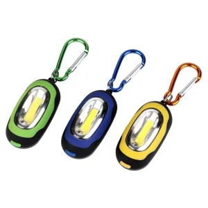 COB Keychain Flashlight Custom Magnetic Carabiner With Utrabright COB LED Flashlight