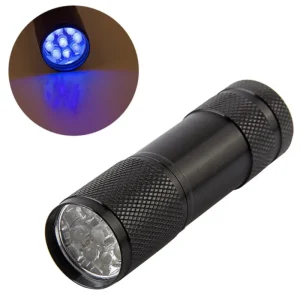 9 LED Mini Blacklight Flashlight Torch Light